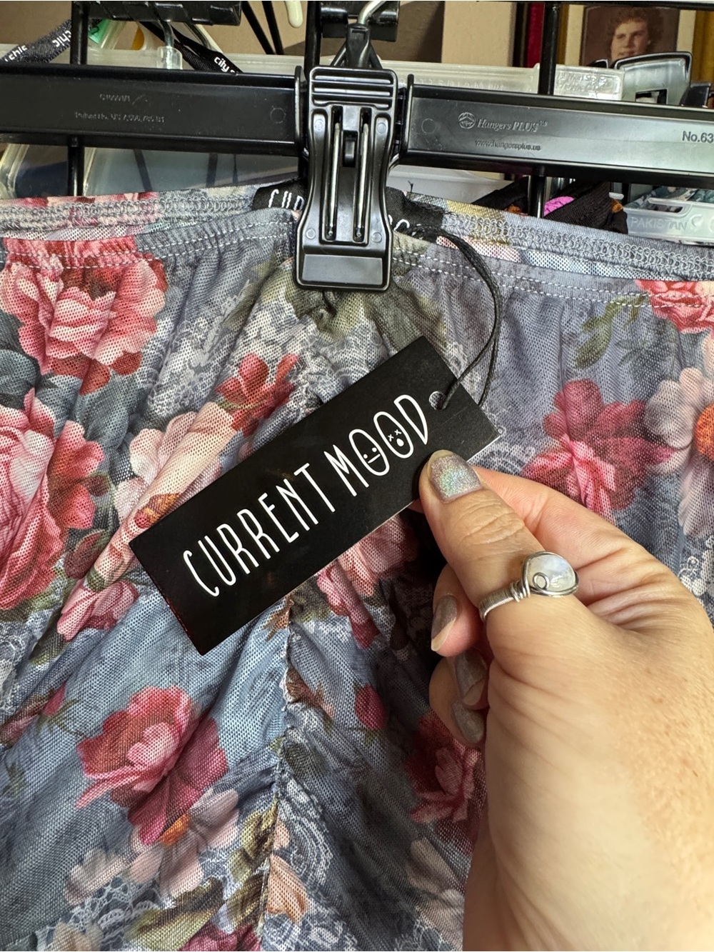 NWT Current Mood Floral Mesh Wide-Leg Pants - Dolls Kill - Picture 4 of 12